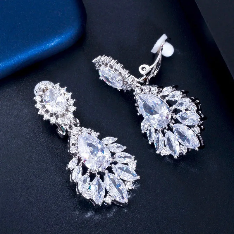 "Adrienne" - Cubic Zirconia Bridal Earrings - More Colors