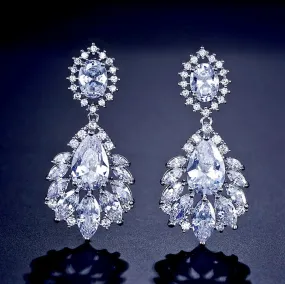 "Adrienne" - Cubic Zirconia Bridal Earrings - More Colors