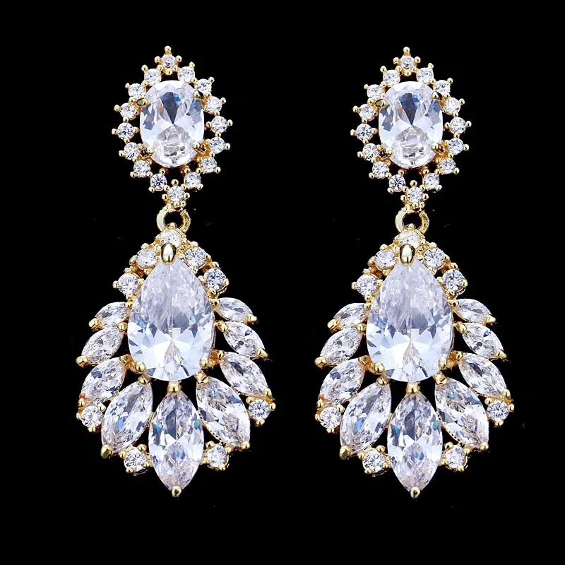 "Adrienne" - Cubic Zirconia Bridal Earrings - More Colors