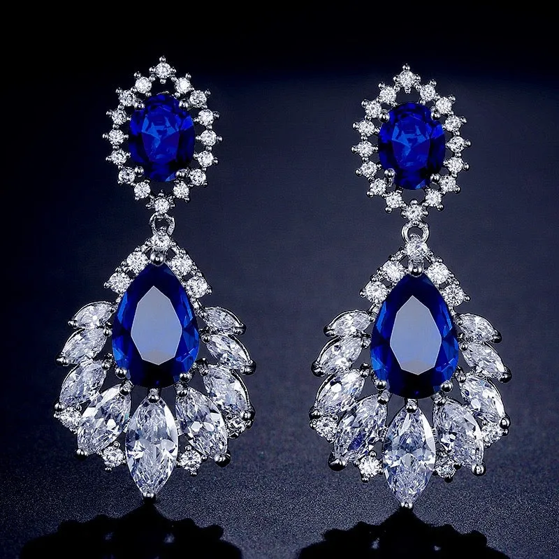 "Adrienne" - Cubic Zirconia Bridal Earrings - More Colors