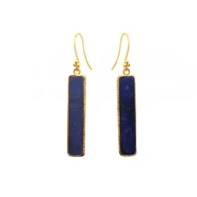 Rectangle Sapphire Earrings