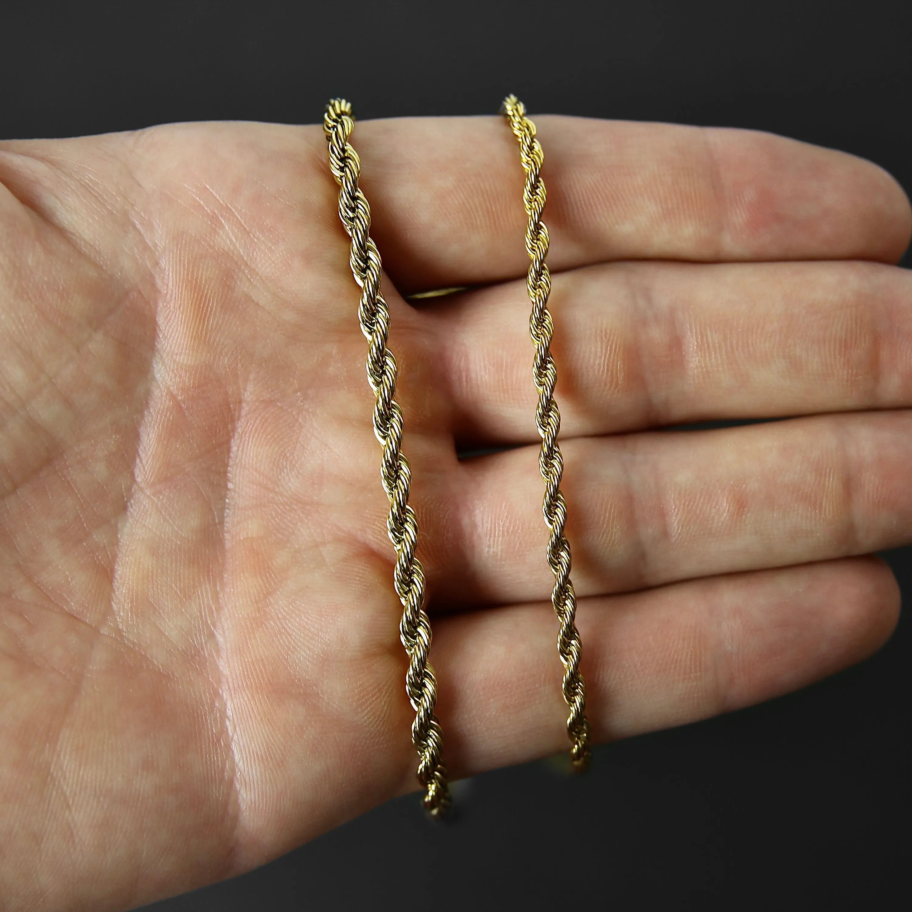 Rope Chain Necklace - Gold 3mm