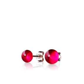 Ruby Glass Stud Earrings