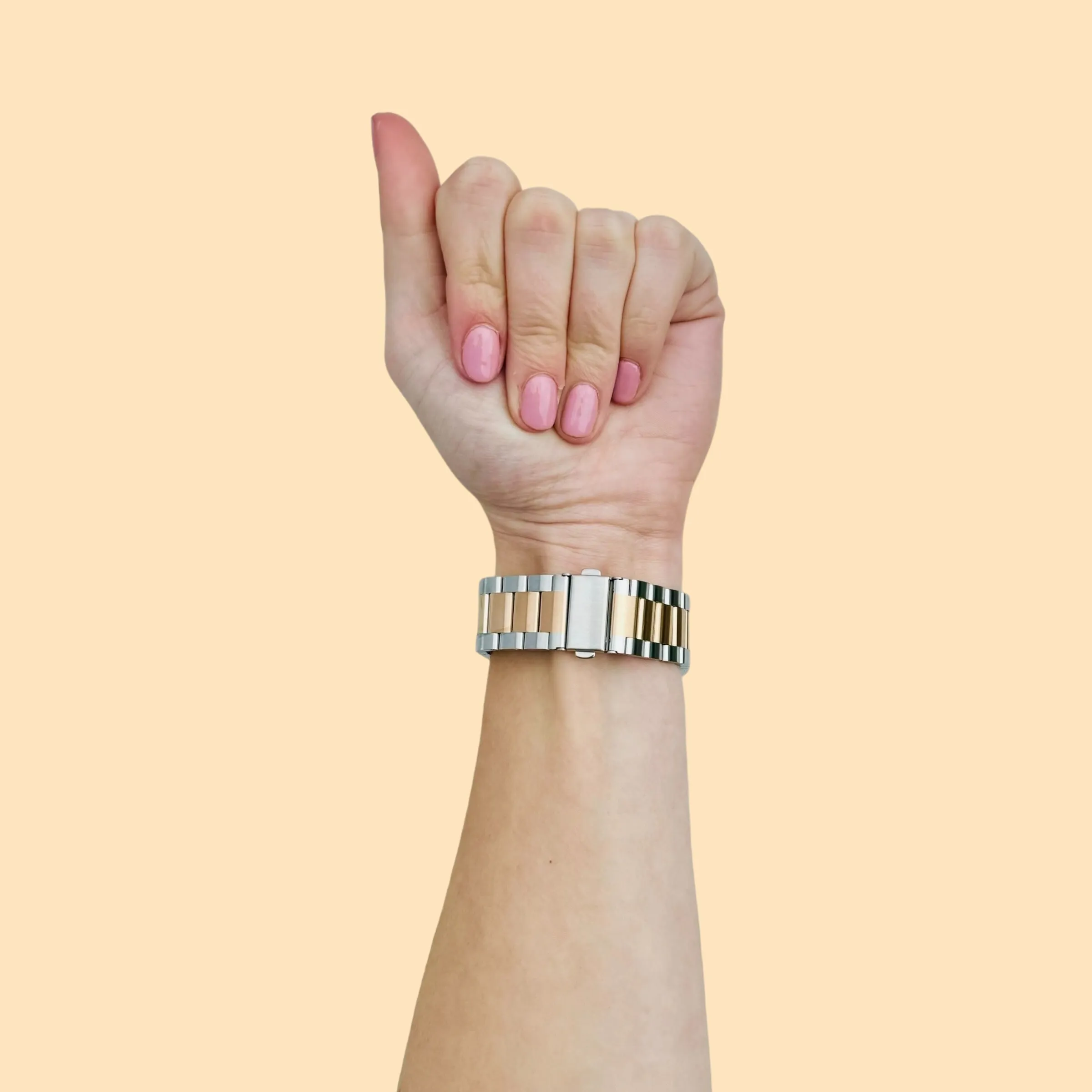 Ryze Flex Smart Watch Stainless Steel Link Watch Strap