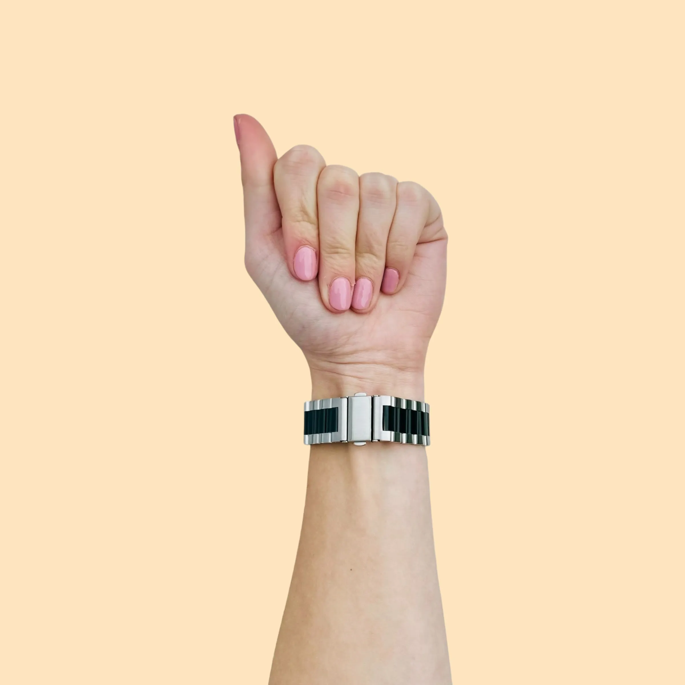 Ryze Flex Smart Watch Stainless Steel Link Watch Strap