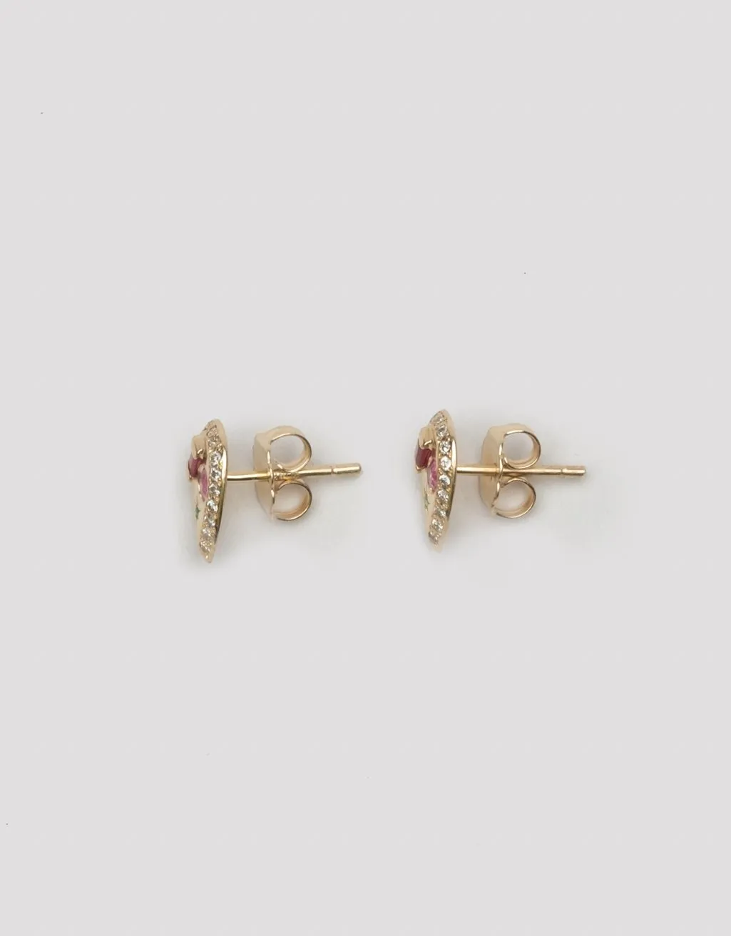 scosha ruby pear stud earrings