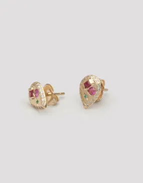 scosha ruby pear stud earrings