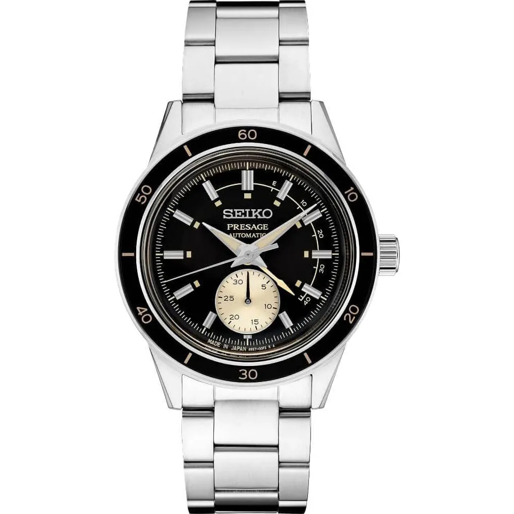 Seiko SSA449 Men's Charcoal Dial 40.8 mm Silver Stainless Steel Band Presage Automatic Watch