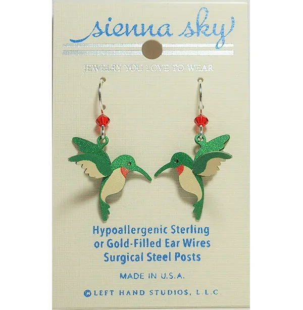 Sienna Sky Hummingbirds in Flight Pierced Earrings