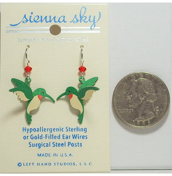Sienna Sky Hummingbirds in Flight Pierced Earrings
