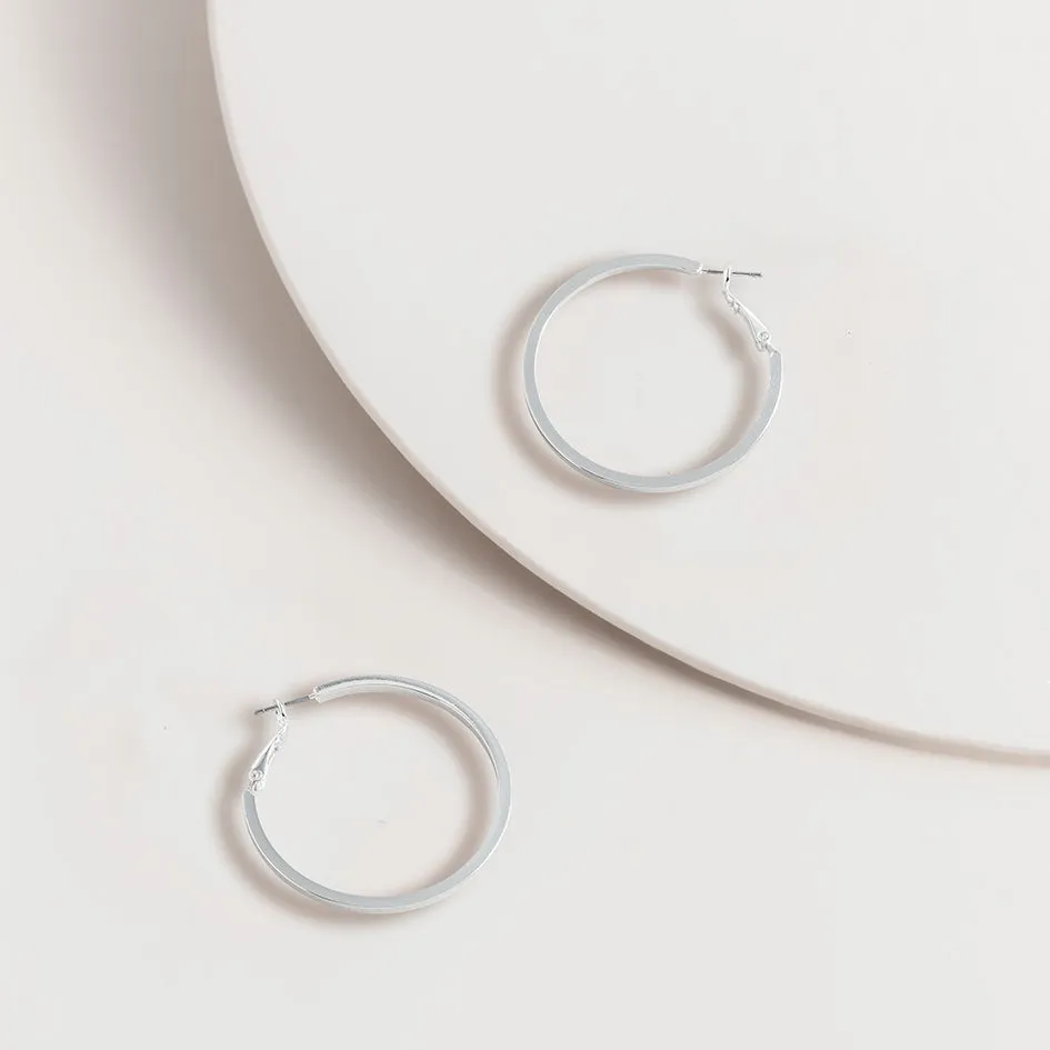 Silver Hoop Earrings