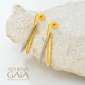 Small Veiled Earth Scripts "Stalactites" Earrings