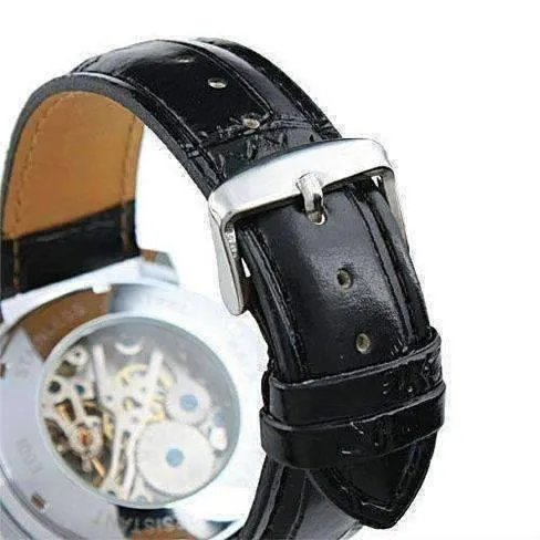 Sophisticated In White Mechanical Skeleton Automatic Watch For Men