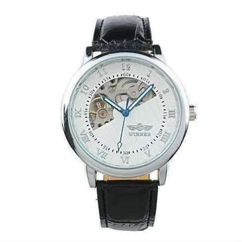 Sophisticated In White Mechanical Skeleton Automatic Watch For Men