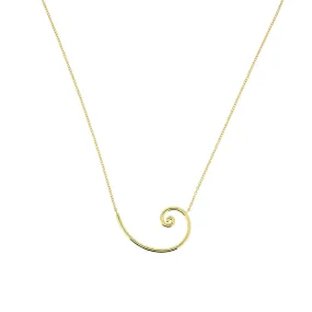 Spiral Necklace in Yellow Gold Vermeil
