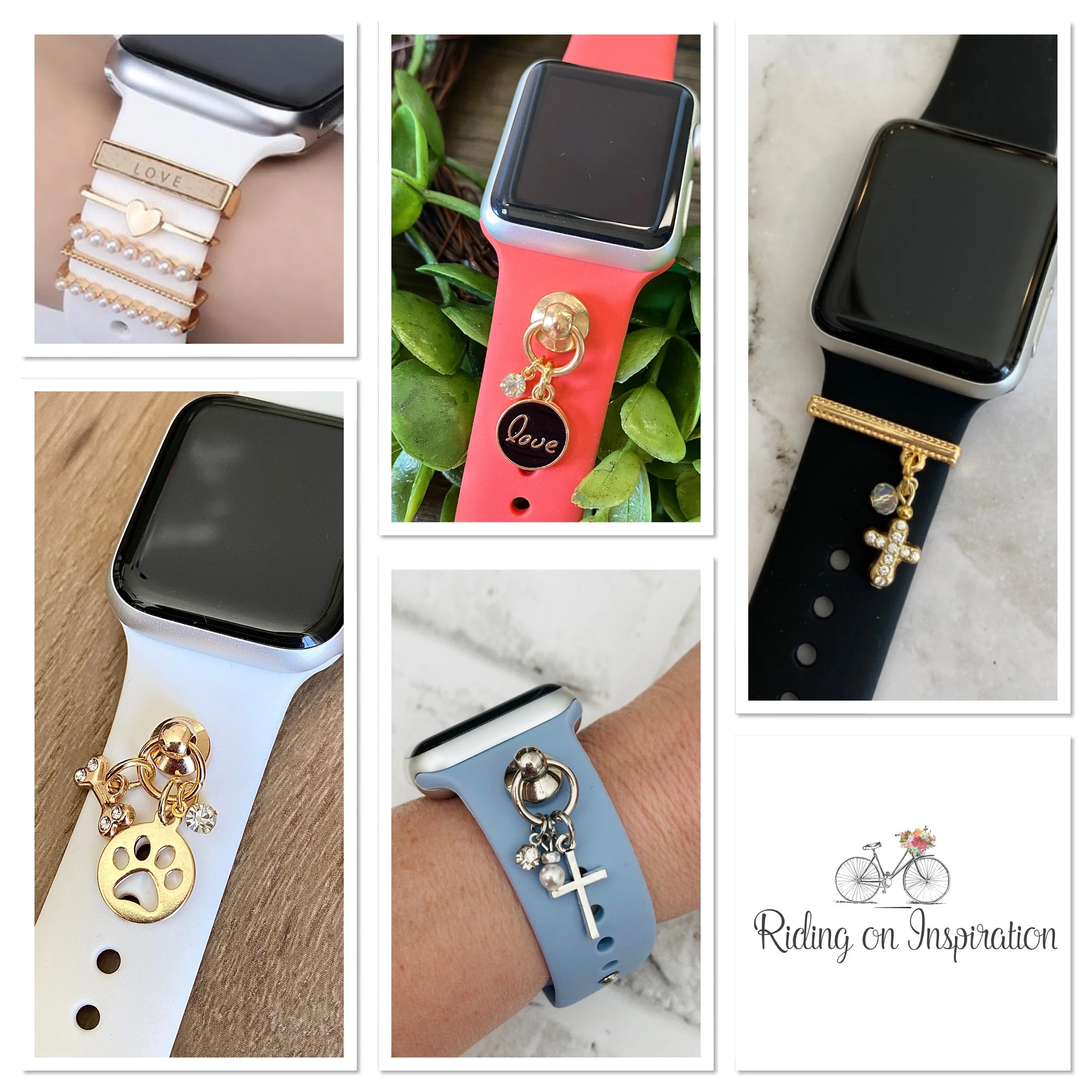 Stackable Watchband Charms, Watch Bars, Watch Band Accessories, Unique Gift, Gift for Mom, Apple Watch Jewelry, Watch Jewelry