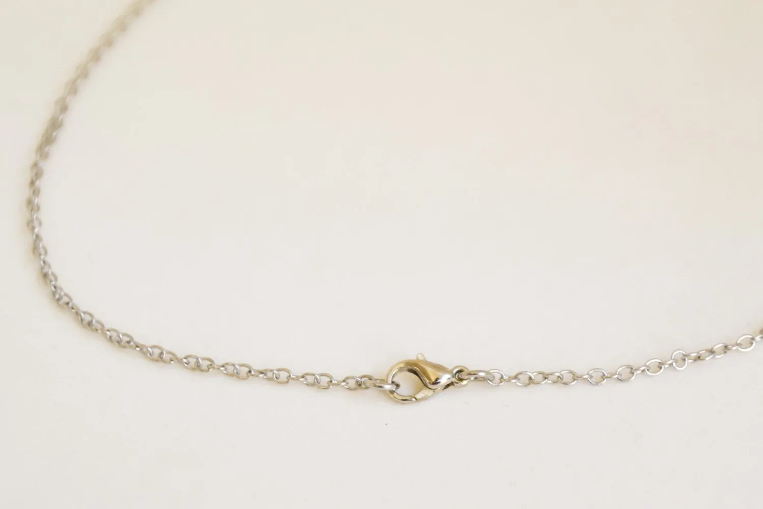 Stainless steel chain Ribbon necklace for men, awareness jewelry