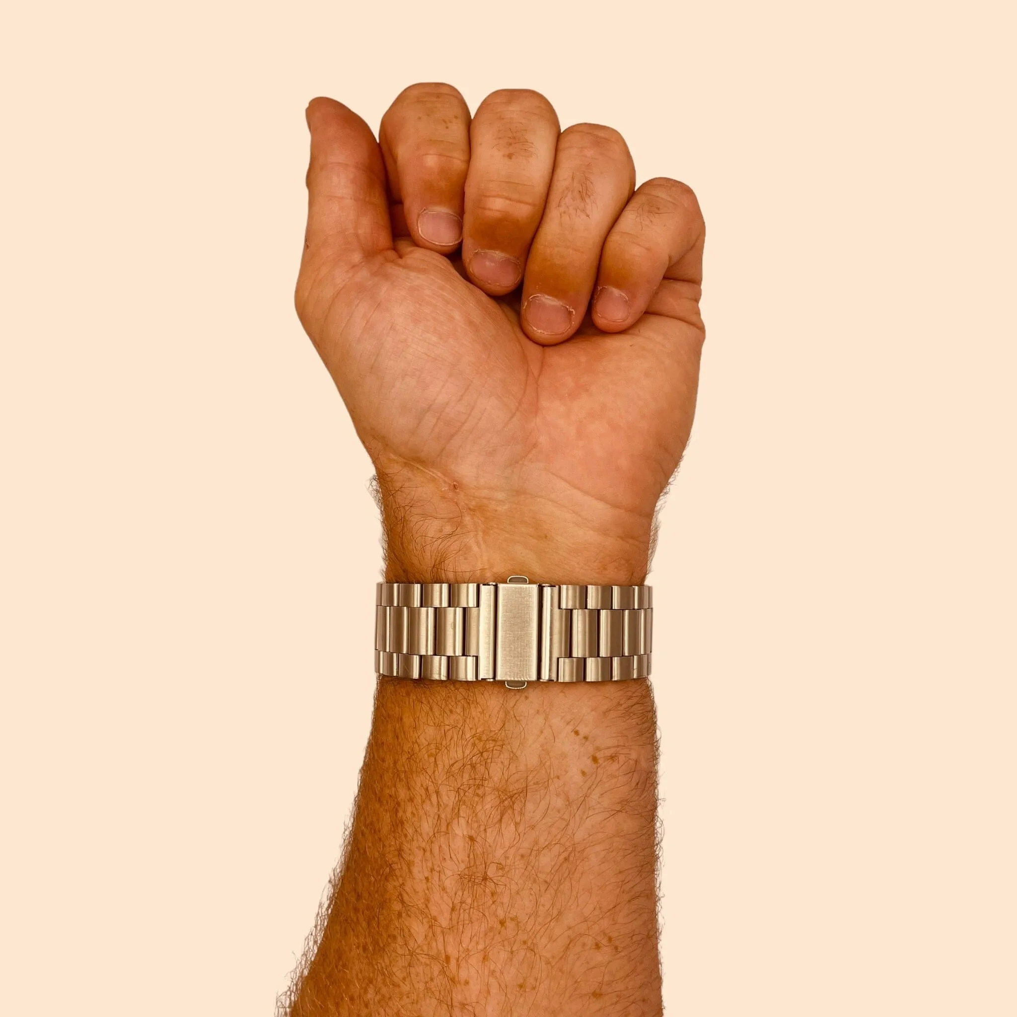 Stainless Steel Link Watch Strap Compatible with the Garmin 20mm Range