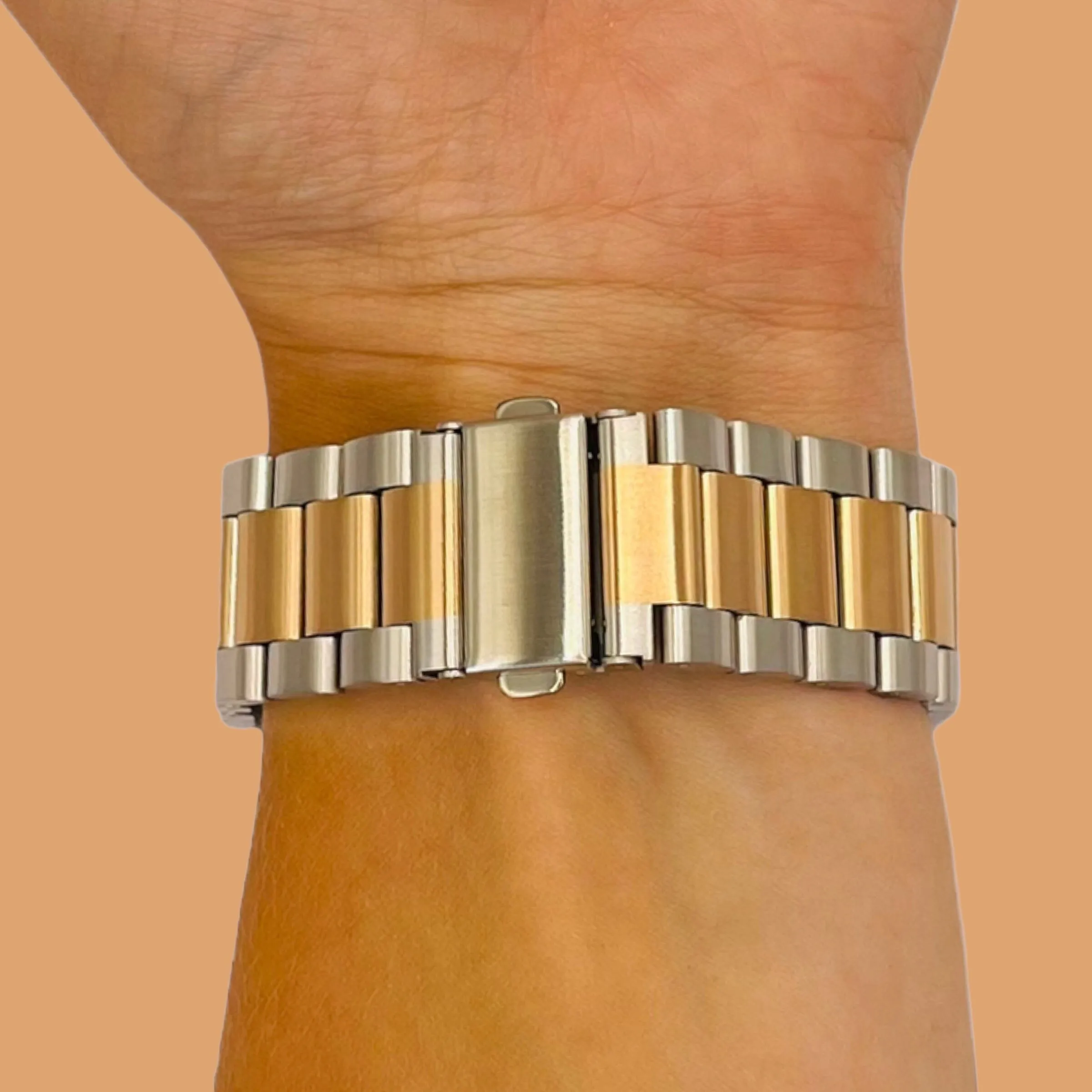 Stainless Steel Link Watch Strap Compatible with the Garmin 20mm Range