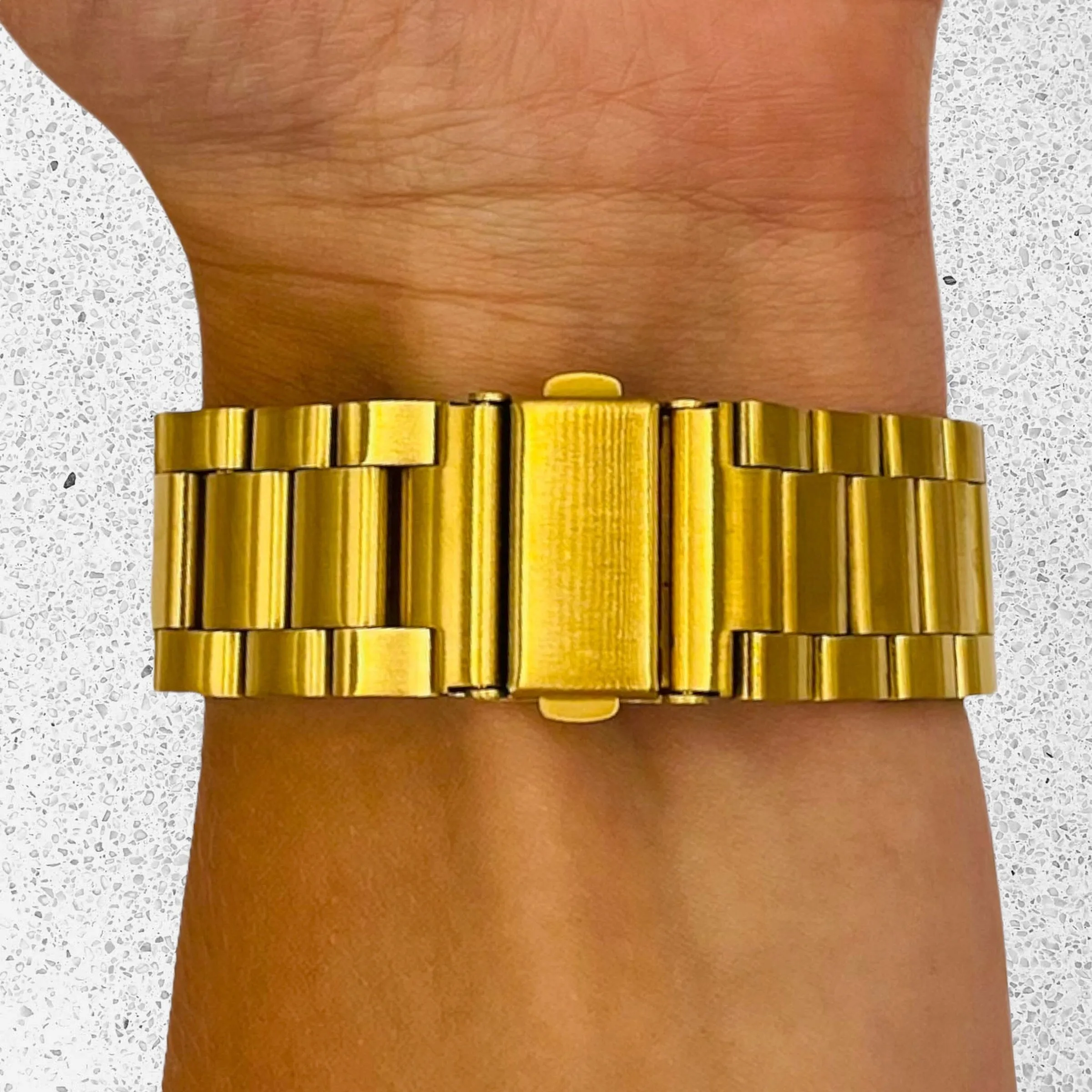 Stainless Steel Link Watch Strap Compatible with the Garmin 20mm Range