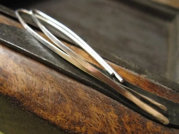 Sterling Silver Sliver Earrings