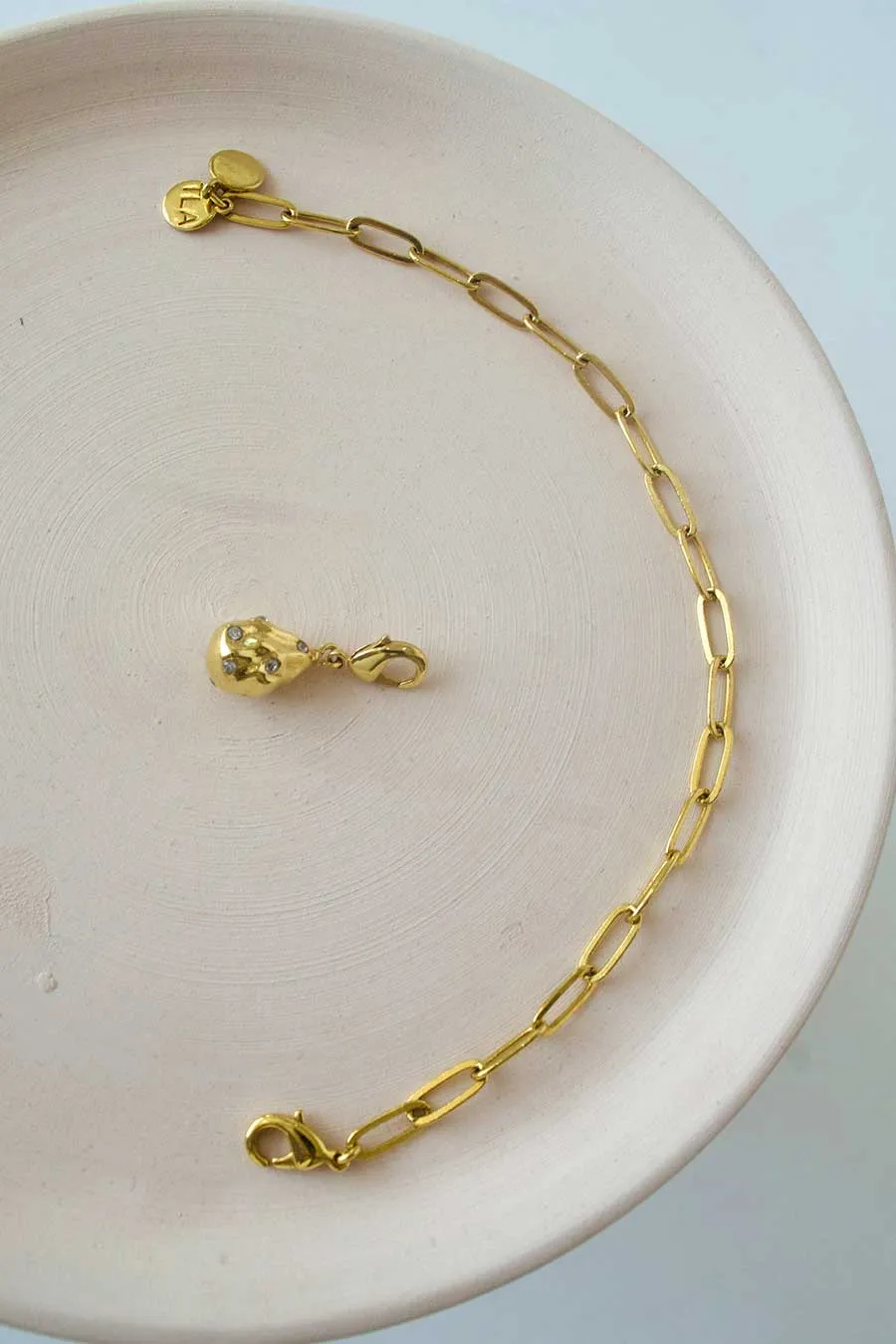 Studed Pearl Charm Pendant