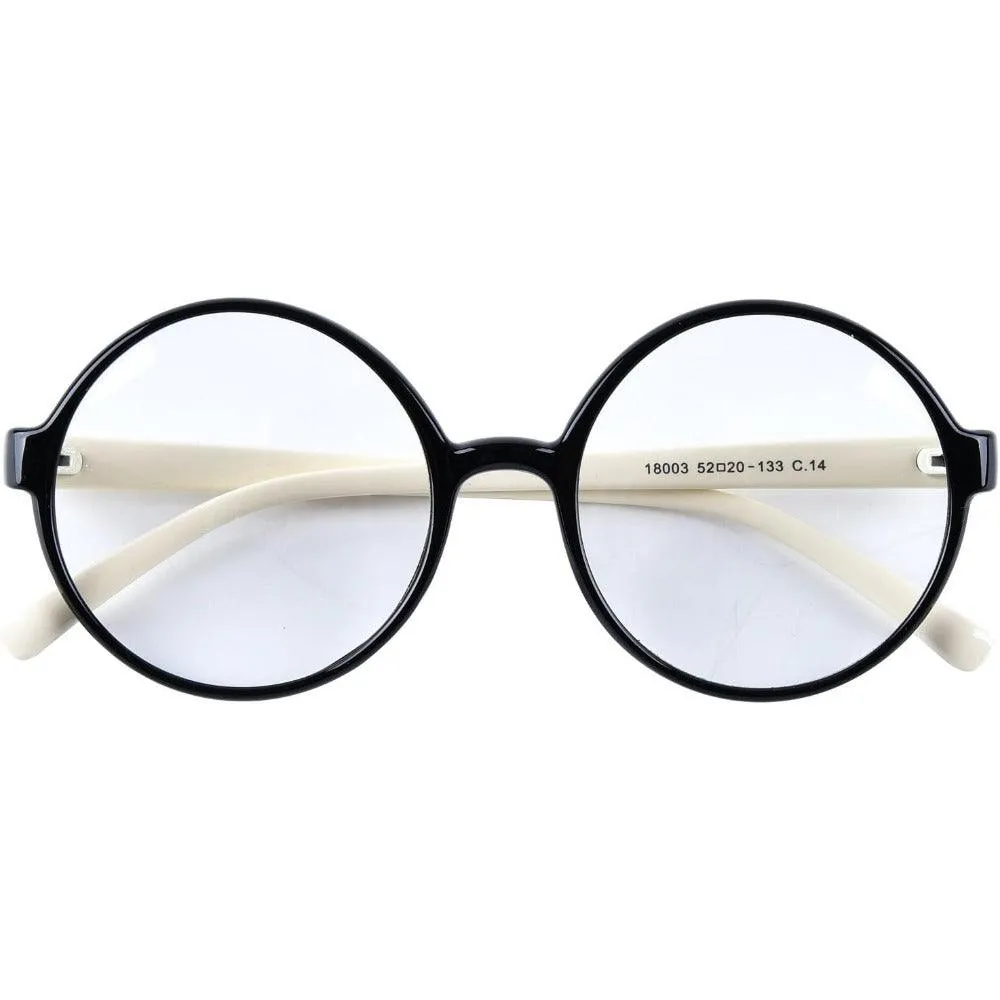 Stylish Plastic Round Eyeglasses A18003
