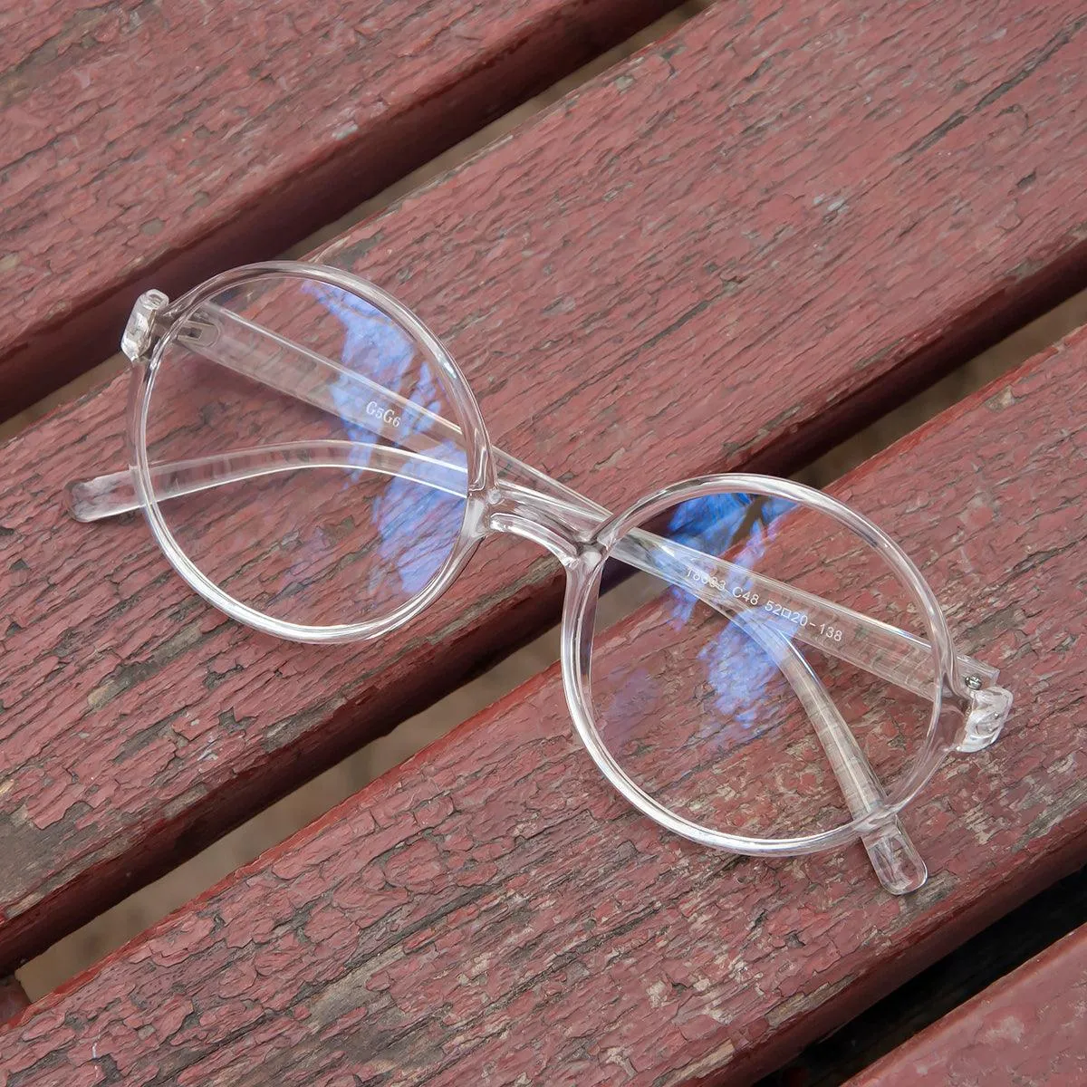 Stylish Plastic Round Eyeglasses A18003