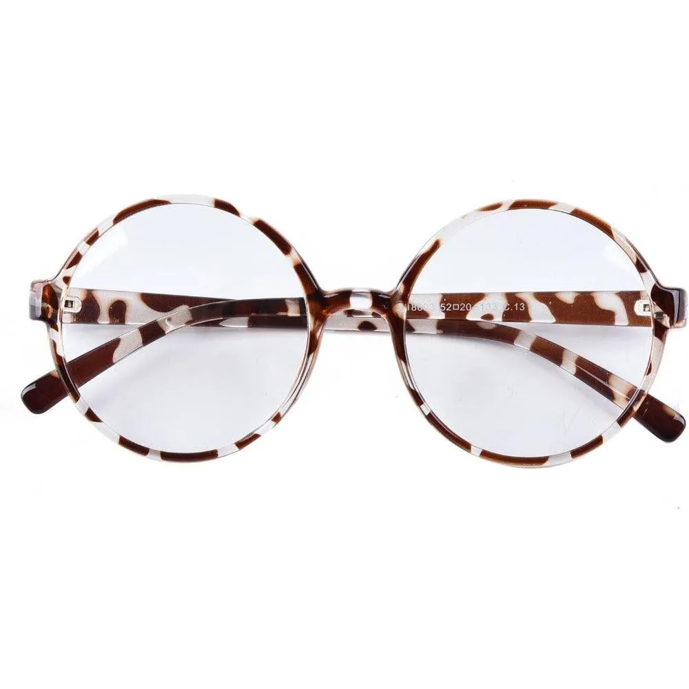Stylish Plastic Round Eyeglasses A18003
