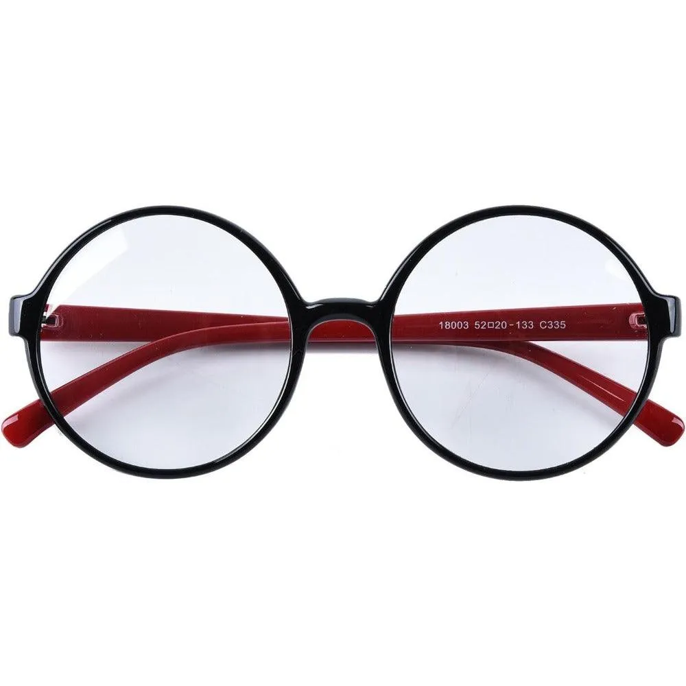Stylish Plastic Round Eyeglasses A18003