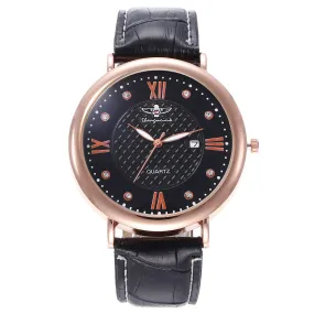 Suit Belt Wallet Tie Large Dial Quartz Watch Cufflinks