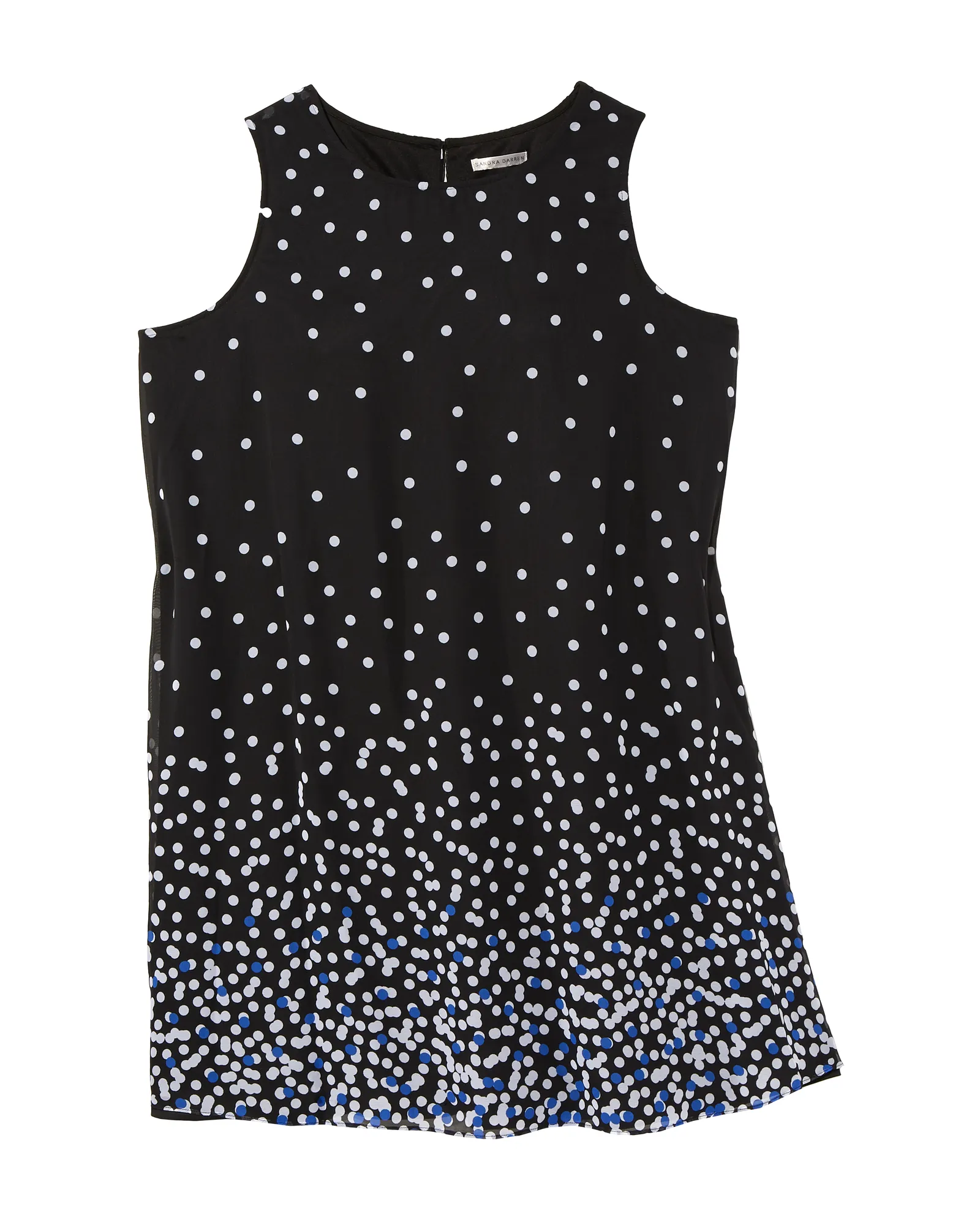 Sumter Chiffon Trapeze Dress | Navy / White