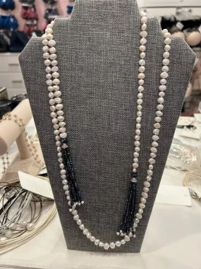 Tassel Pearl Wrap Necklace