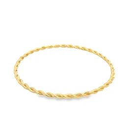 Thin Twisted Closed Bangle (B70)