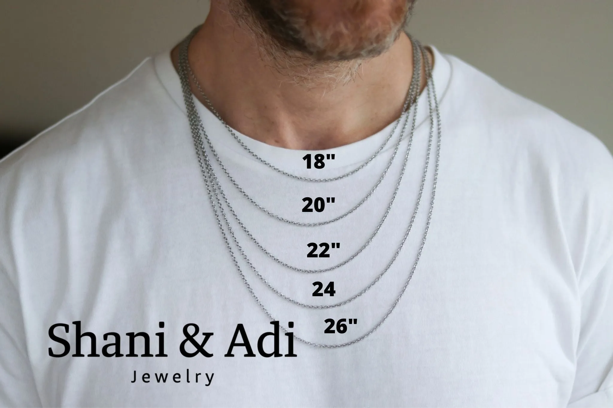 Triangle necklace for men, bronze chain and pendant, geometric jewelry, gift for him