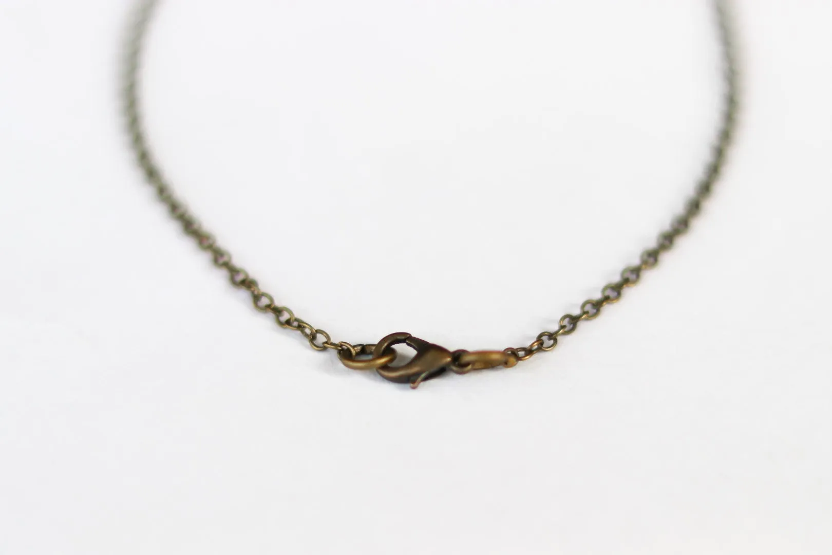 Triangle necklace for men, bronze chain and pendant, geometric jewelry, gift for him