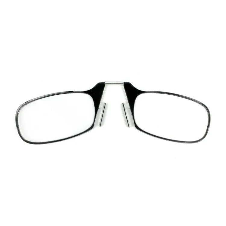 Ultra Thin High-definition Nose Resting Card Style Portable Presbyopic Hypermetropic Reading Glasses,  2.00D(Black)