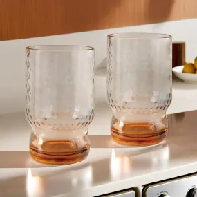 UMAI Water Glasses Set of 2 (430ml Each) | Juice Glasses | Lead Free Drinking Glasses | Kitchen Gift Items | Cold Drink Glass | Cocktail Glass | Kaanch Ke Glass | Housewarming Gifts | Gift for Men