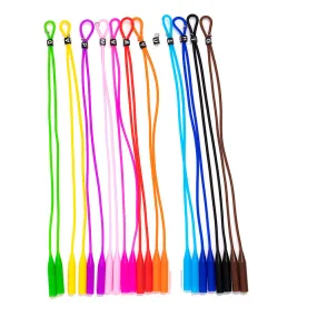 US 12-24Pc Adjustable Silicone Eye Glasses String Strap Sun Glasses Cord Lanyard