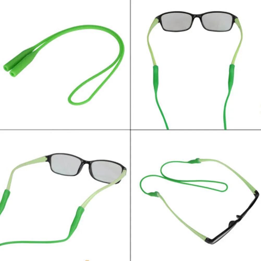 US 12-24Pc Adjustable Silicone Eye Glasses String Strap Sun Glasses Cord Lanyard