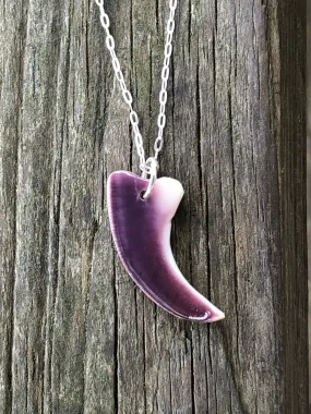 Wampum imitation Claw Necklace
