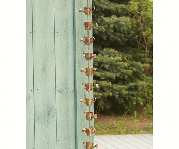 Watering Can Flamed Rain Chain