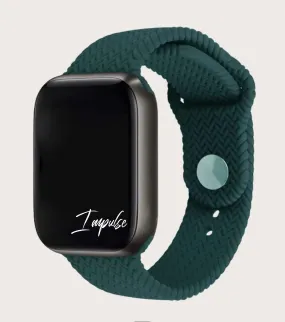 Wave Silicone Watch Band - Green
