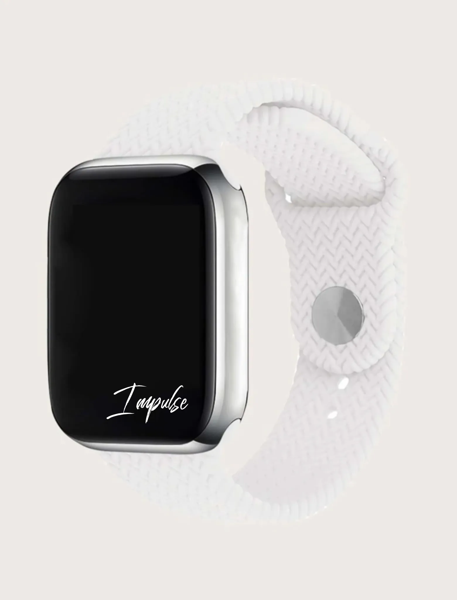 Wave Silicone Watch Band - White