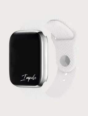 Wave Silicone Watch Band - White