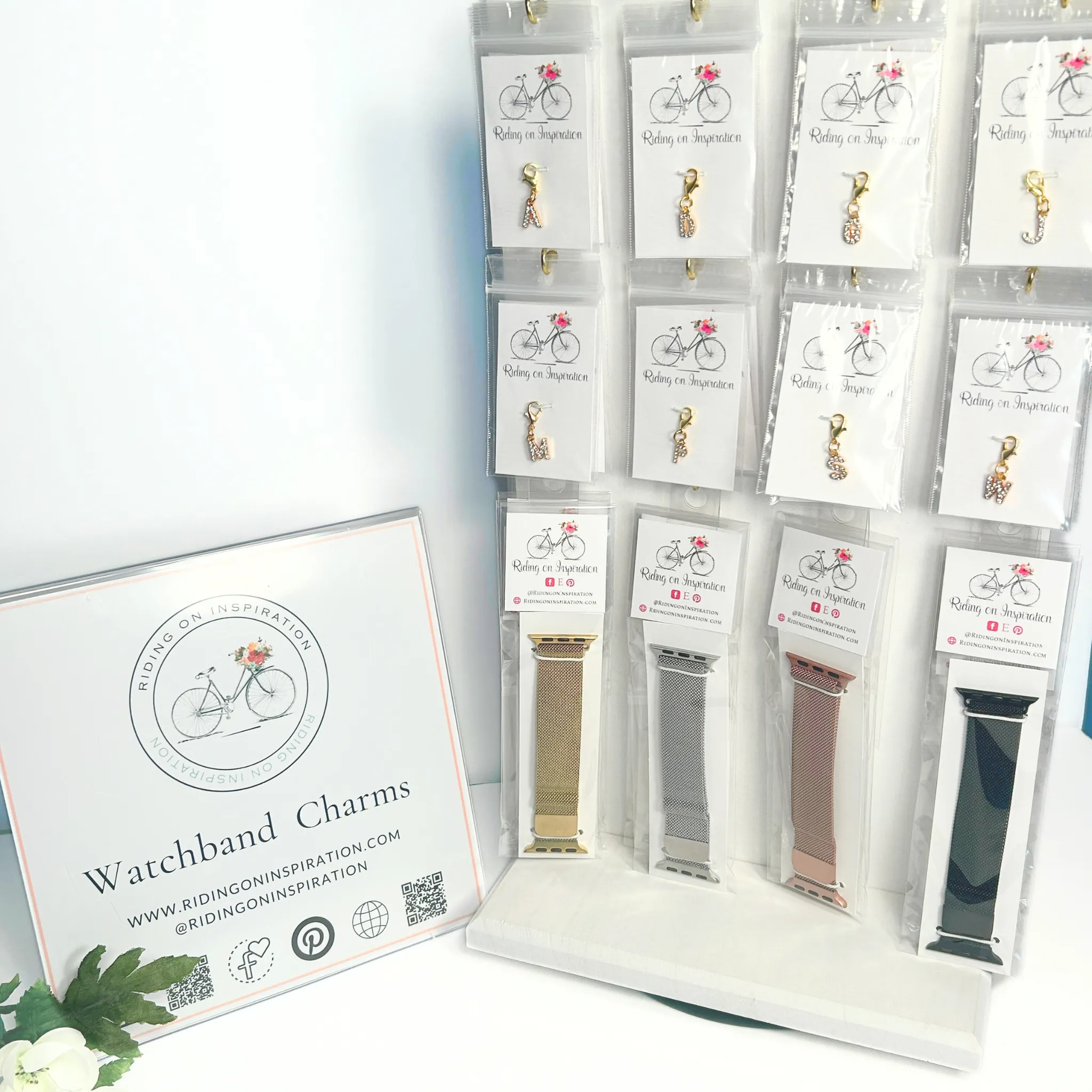 Wholesale Package Milanese Watchbands with Initial Charm Sets