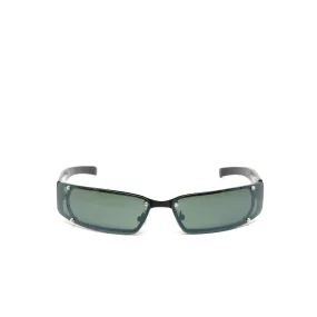 X-Static 1999 Slim Wraparound Rectangle Sunglasses - Black